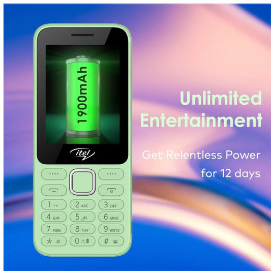 LXINDIA Keypad Phone itel it5330 Keypad Mobile Phone | 2.8" Big Display|  Light Green