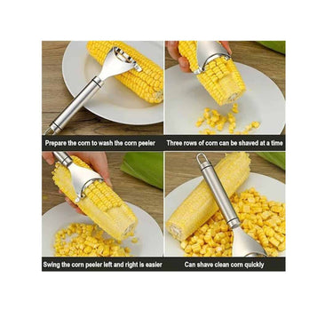 LXINDIA peeler ITUSHA Corn Threshing Peeler Stripper Corns Cob Remover Peeler (Silver)