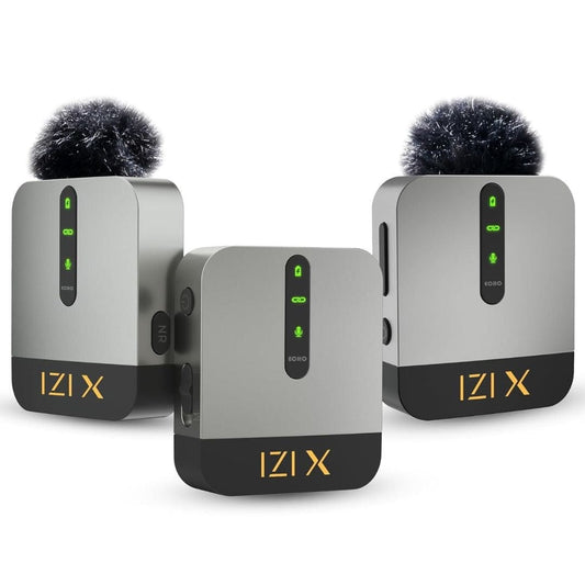 LX INDIA microphone IZI X Dual Channel Wireless Microphone,Active Noise Cancellation