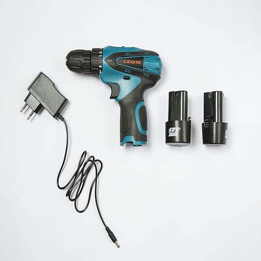 LX INDIA Drill Kit IZOM 12v Cordless Drill Set(Set of 38 in Blow Mould Case, Blue)