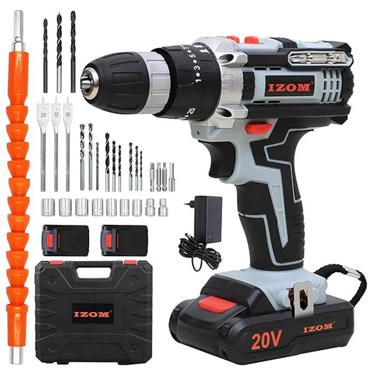 LX INDIA Drill Kit IZOM IZ-CDK-20V Cordless Drill Machine Kit With Multiple Torque Settings