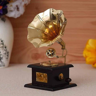 LXINDIA Show Piece JaipurCrafts Sparkle Square Gramophone Showpiece