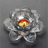 LX INDIA Candle Holders JARXCOS Glass Lotus Flower Candle Holders