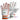 LXINDIA Cricket kit jaspo League Cricket Batting Gloves (1 Pair) (White Orange) Size (M)