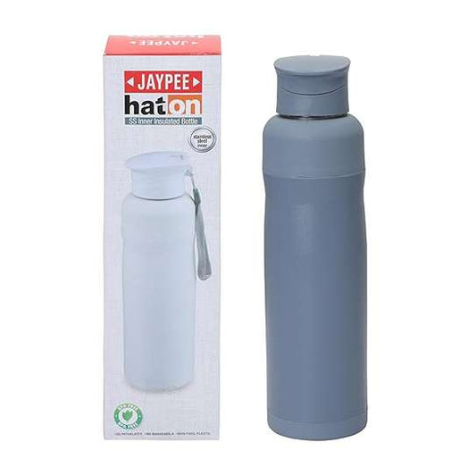 LX INDIA Water Bottle JAYPEE Haton 650ml Inner Stainless Steel Water Bottle for kids (Blue)