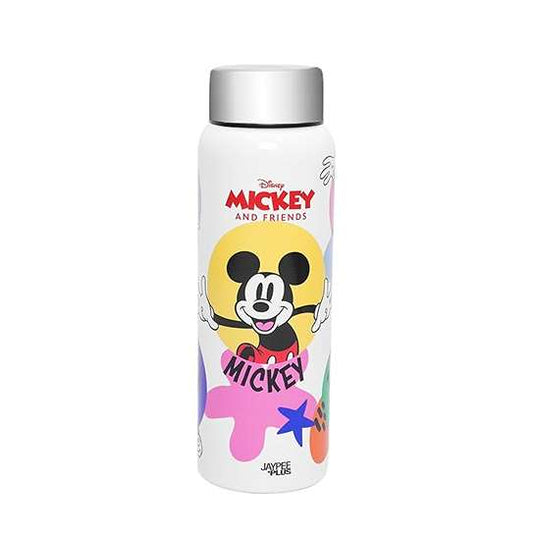 LX INDIA Water Bottle Jaypee Plus Galaxy prime Stainless Steel Water Bottle 720 ml (Mickey Mouse, White)