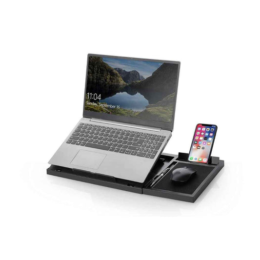 LX INDIA Dock Station JD FRESH Adjustable Multi-Angle Portable Laptop Stand for Desk with Mobile with Detachable Mouse pad