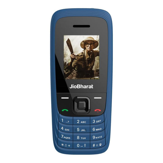 LX INDIA Keypad Phone Blue JioBharat V4 4G Phone Locked for JioNetwork