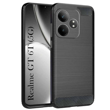 LXINDIA Protection Covers Jkobi Back Cover Case for Realme GT 6T 5G ( Black)