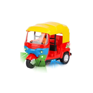 LXINDIA Toys JOLARY Tricycle Auto Rickshaw Toys with Attractive Light Sound and Battery