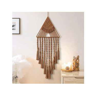 LXINDIA Wall Hanging KAAHIRA Handmade Macrame Boho Wall Hanging Dream Catcher Brown