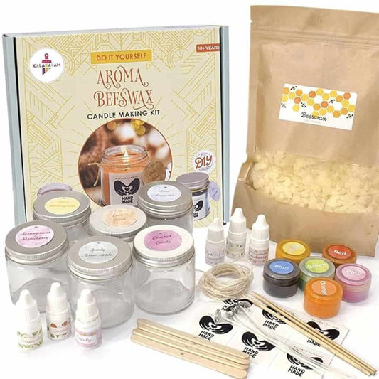 LX INDIA candle making kit Kalakaram Aroma Beeswax Candle Kit
