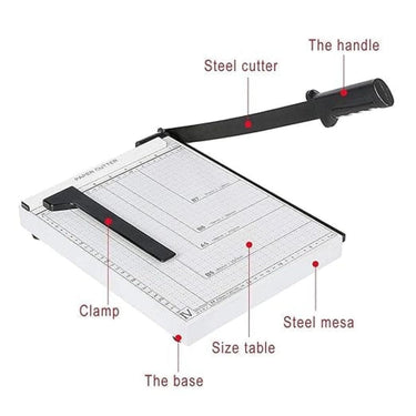 LXINDIA desk essential KANAbee Steel Professional Paper Cutter Guillotine Machine 12 Inch (A4)