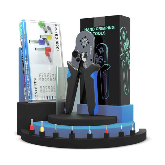 LX INDIA crimping tools KARHEM Crimping Tool Kit, Self-adjustable Ratchet Blue Head