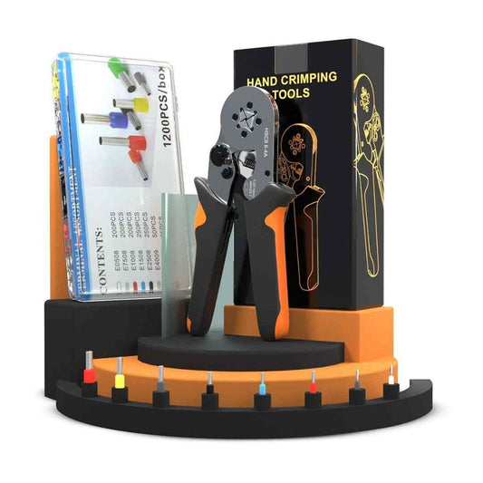 LX INDIA crimping tools KARHEM Crimping Tool Kit, Self-adjustable Ratchet Silver Head