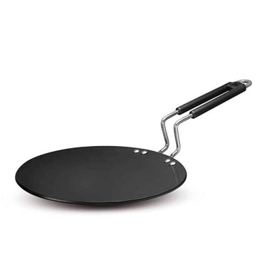 LXINDIA cookware KENT Hard Anodised Roti Tawa 28 CM (Black)