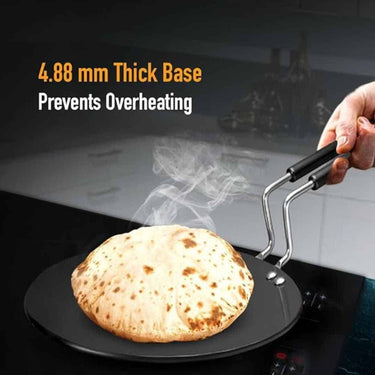 LXINDIA cookware KENT Hard Anodised Roti Tawa 28 CM (Black)