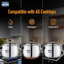 LXINDIA cookware KENT Stainless Steel 5 Litre Pressure Cooker with SS Inner Lid