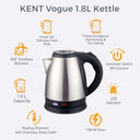 LXINDIA Kettle Kent Vogue 1.8Litre Electric Kettle (16088)