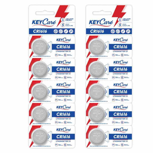 LX INDIA watch battery KeyCare CR1616 Lithium Coin Cell Battery Pack of 10