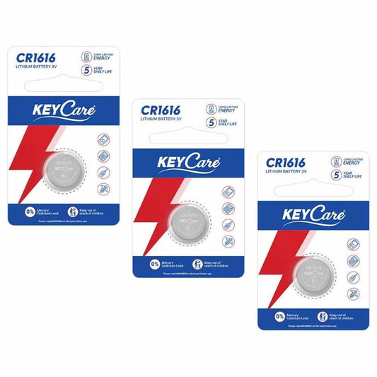 LX INDIA watch battery KeyCare CR1616 Lithium Coin Cell Battery (Pack of 3)