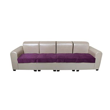 LXINDIA sofa cover KINGLY Muamar Sofa cover for seat only Velvet (Purple Wine)