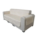 LXINDIA sofa cover KINGLY Velvet Indian Jute Universal Elastic Sofa Cover 4 Seater(Natural Beige Light Cream)