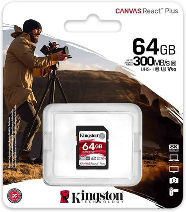 LXINDIA SD Card Kingston Canvas React Plus 64GB SD Card