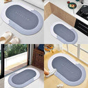 LXINDIA mats Kintota Polyester Oval Bathmat (40X60Cm)