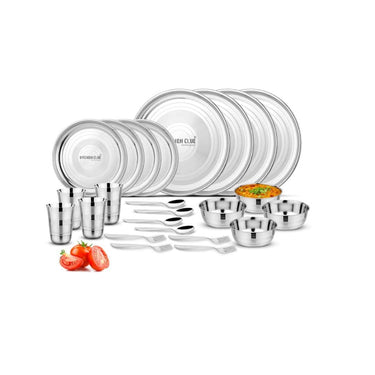 LXINDIA Dinner Set KITCHEN CLUE High Grade 202 Stainless Steel Dinner Set