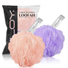 LXINDIA Loofah KLOY Large Bath Loofah Sponge Scrubber Exfoliator (Peach and Purple)