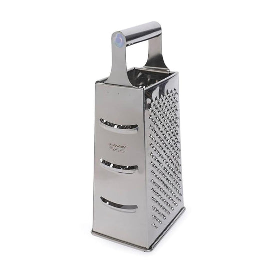 LX INDIA Grater KMW Box Grater I 4 Sides Stainless Steel with Pipe Handle