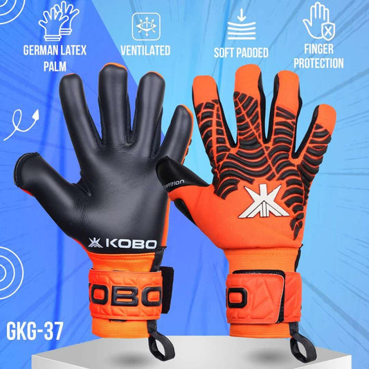 LX INDIA Football Glove Kobo GKG 37 Football Goal Keeper Gloves with German Latex Palm