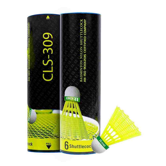 LX INDIA Shuttle Cock Konex Premium Nylon Shuttlecock | Stable Flight & Fast Recovery (Yellow, Pack of 12)