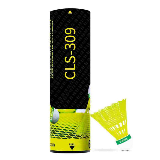 LX INDIA Shuttle Cock Konex Premium Nylon Shuttlecock | Stable Flight & Fast Recovery (Yellow, Pack of 6)