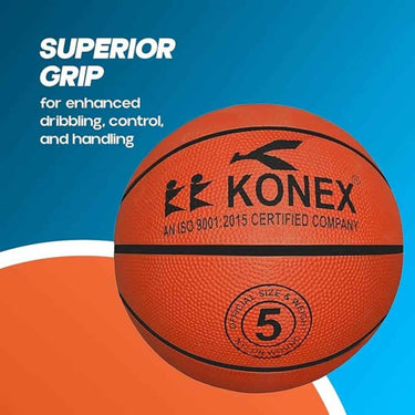 LXINDIA Basket Ball KONEX Size 5 Professional Basket Ball for Indoor Outdoor (Brown)