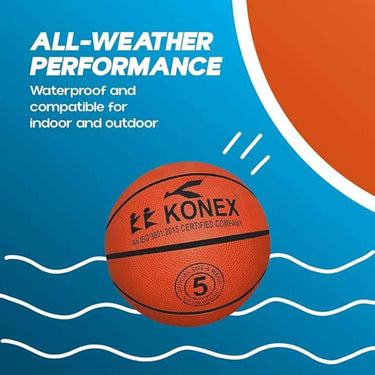 LXINDIA Basket Ball KONEX Size 5 Professional Basket Ball for Indoor Outdoor (Brown)