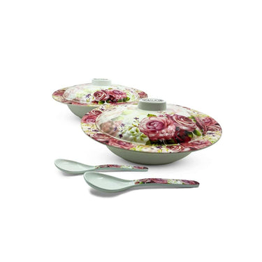 LXINDIA Dinner Set Konvio Floral Design Melamine Unbreakable Dinner Set