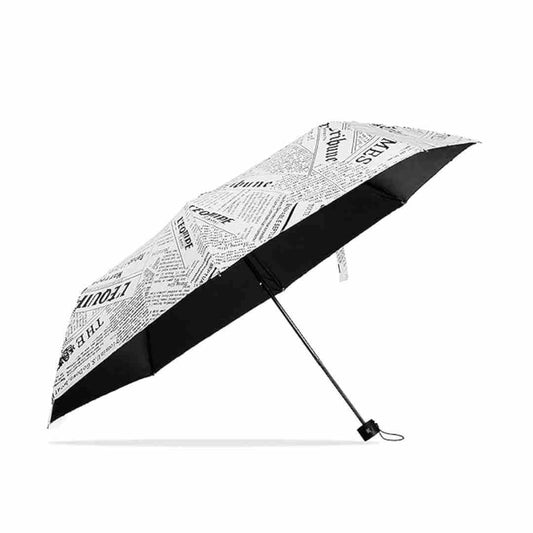LX INDIA Umbrella Kraptick News Paper Printed Umbrella White
