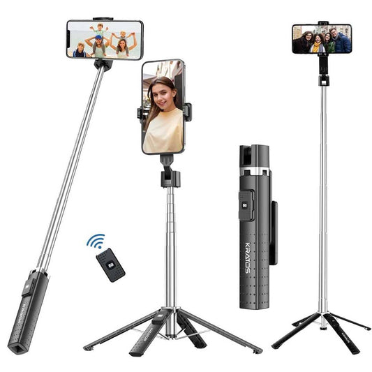 LX INDIA Selfie Sticks Kratos K4 102 Cms Extendable Selfie Stick Tripod Stand