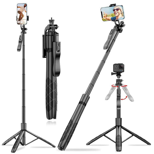 LX INDIA Selfie Sticks Kratos Long Selfie Stick Tripod Aluminum Rod 65inch