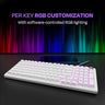 LXINDIA Keyboards Kreo Hive Wired RGB Backlight Gaming Mechanical Keyboard (All White Red Switch)