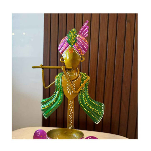 LX INDIA Candle Holders Krishna Statue Tea Light Holder