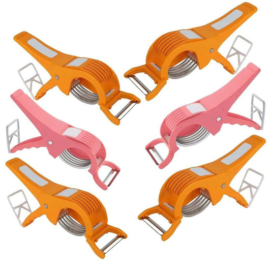 LX INDIA peeler Kuber Industries 2 in 1 Peelers Pack of 6 Multicolor