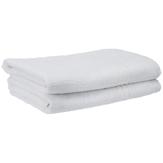 LX INDIA Towels Kuber Industries 2 Piece 400 GSM Cotton Bath Towel - White (Towel20435)