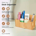 LXINDIA Pen Holder Kuber Industries 4 Compartment Pen Stand for Office