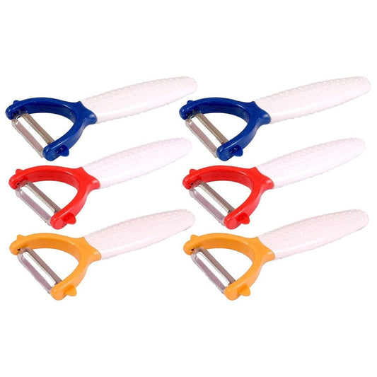 LX INDIA peeler Kuber Industries 6 Pieces Swiss Classic Multipurpose Peeler (KUBMARTK10628)