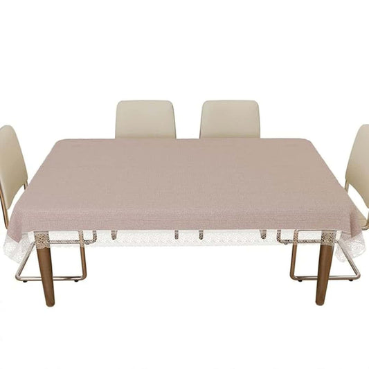 LXINDIA Table Cloth Kuber Industries Dining Table Cover 6 Seater 60x90  Beige