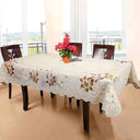 LXINDIA Table Cloth Kuber Industries Floral Cotton Dinning rectangular Table Cover (Cream)