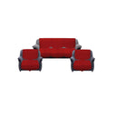 LXINDIA sofa cover Kuber Industries Floral Sofa Cover 5 Seater (RED)